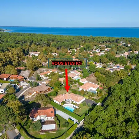 Familiale Avec Piscine Chauffee, Clim, 4 Chambres, Proche Golf Et Plages - Fr-1-319-565 * Biscarrosse